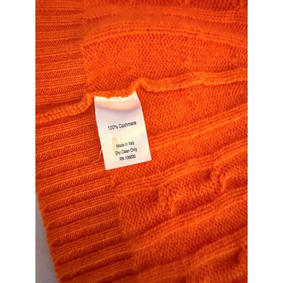 Orange Cashmere Cableknit Hoodie Sweater
Size Small - Picture 5 of 6